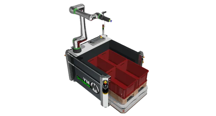 Pick and Place Roboter für automatisierte Teilehandhabung in der Produktion